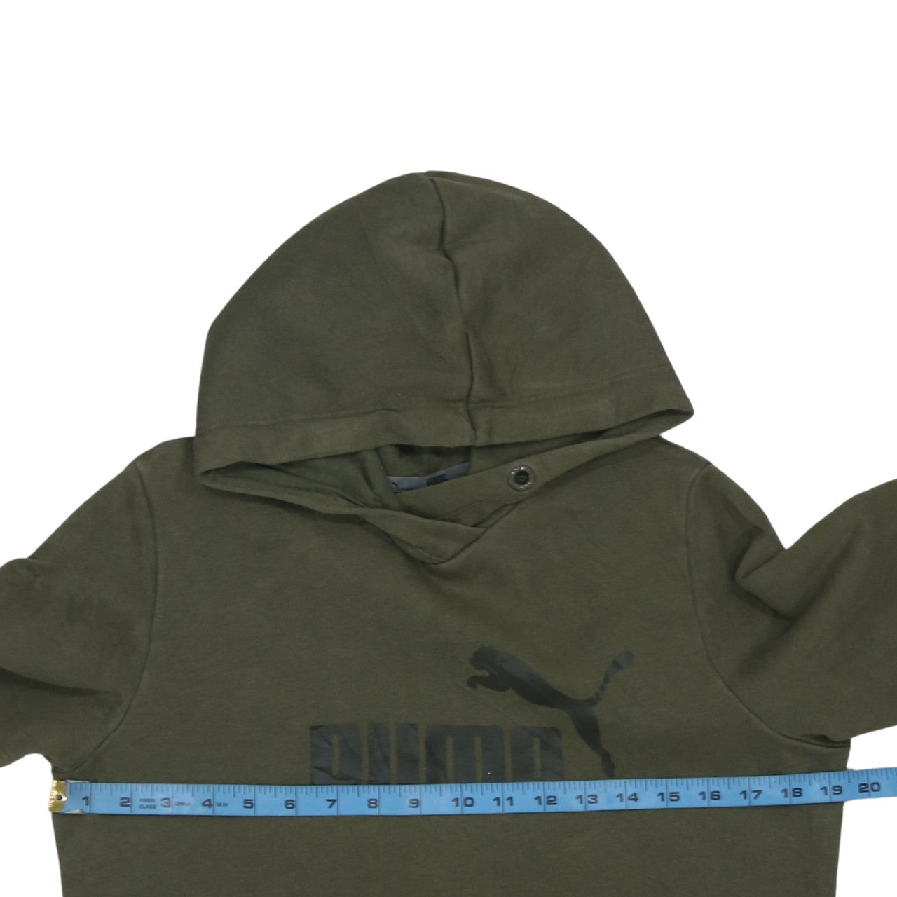 Womens UK Size 14 PUMA Green Pullover Hoodie
