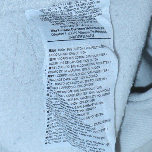 Womens UK Size S Nike White Pullover Hoodie