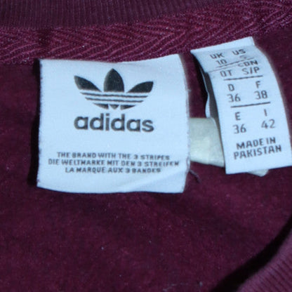 Womens UK Size 10 adidas Red Pullover Sweatshirt