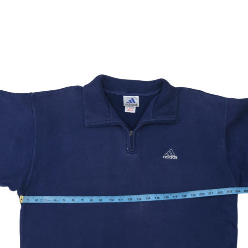 Mens UK Size L adidas Blue 1/2 Zip Sweatshirt
