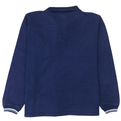 Mens UK Size L adidas Blue 1/2 Zip Sweatshirt