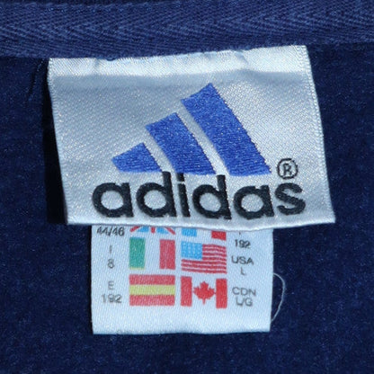 Mens UK Size L adidas Blue 1/2 Zip Sweatshirt