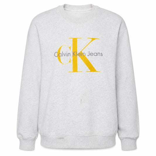 Womens UK Size M Calvin Klein Jeans Grey Pullover Sweatshirt