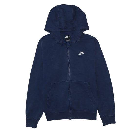 Mens UK Size S Nike Blue Full Zip Hoodie