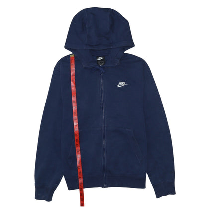 Mens UK Size S Nike Blue Full Zip Hoodie