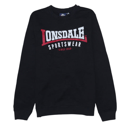 Mens UK Size M Lonsdale Black Pullover Sweatshirt
