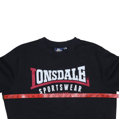 Mens UK Size M Lonsdale Black Pullover Sweatshirt