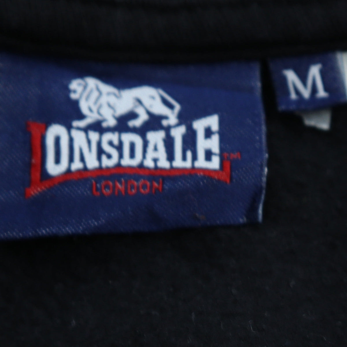 Mens UK Size M Lonsdale Black Pullover Sweatshirt