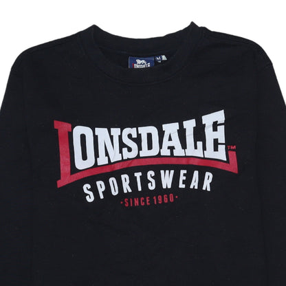 Mens UK Size M Lonsdale Black Pullover Sweatshirt
