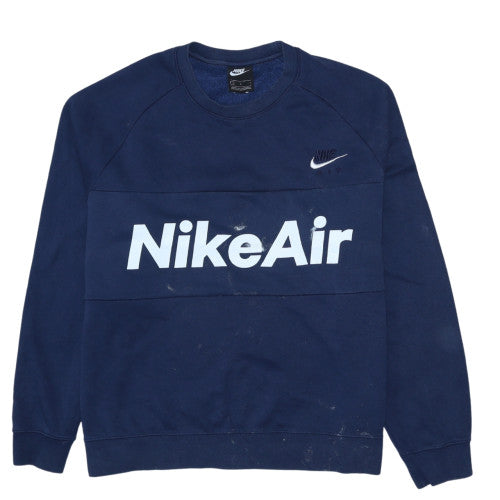 Mens UK Size L Nike Blue Pullover Sweatshirt