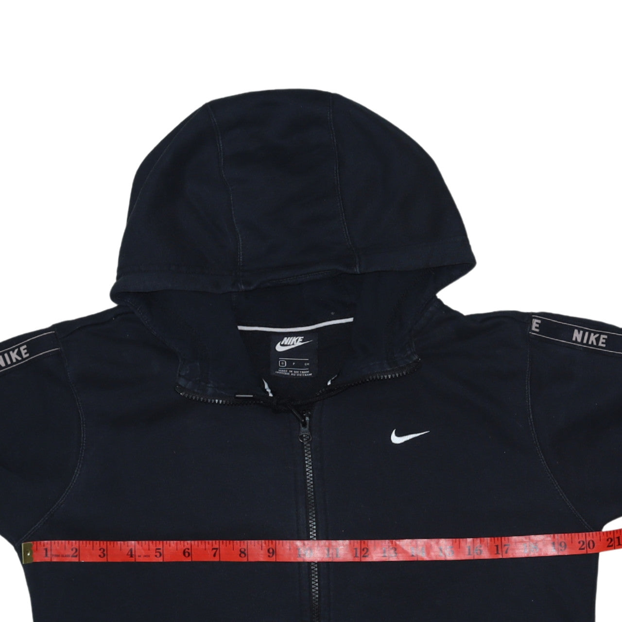 Womens UK Size S Nike Black Full Zip Hoodie