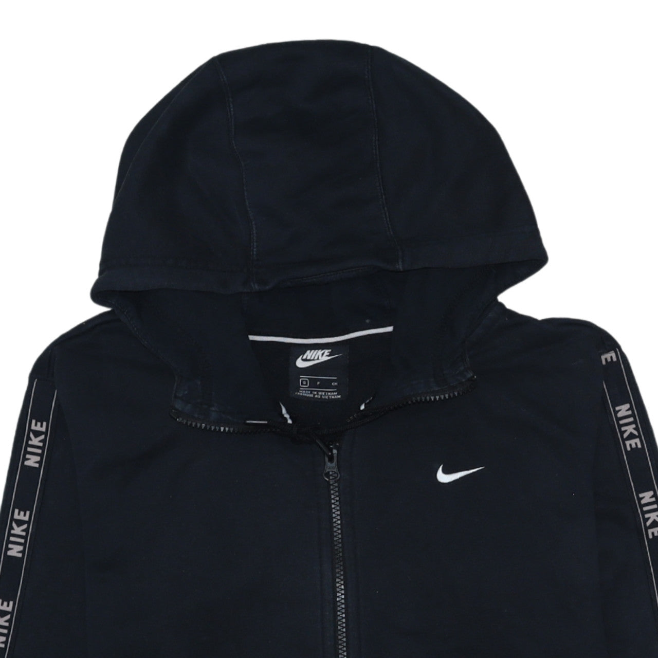 Womens UK Size S Nike Black Full Zip Hoodie