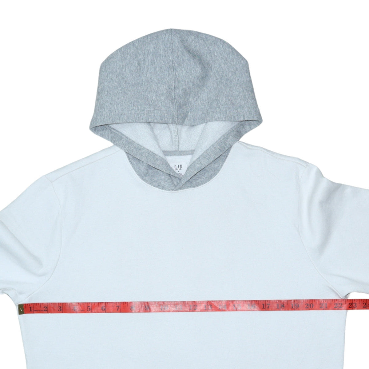 Gap Men’s Grey Pullover Hoodie Size M Cotton Blend Fleece