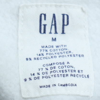 Gap Men’s Grey Pullover Hoodie Size M Cotton Blend Fleece