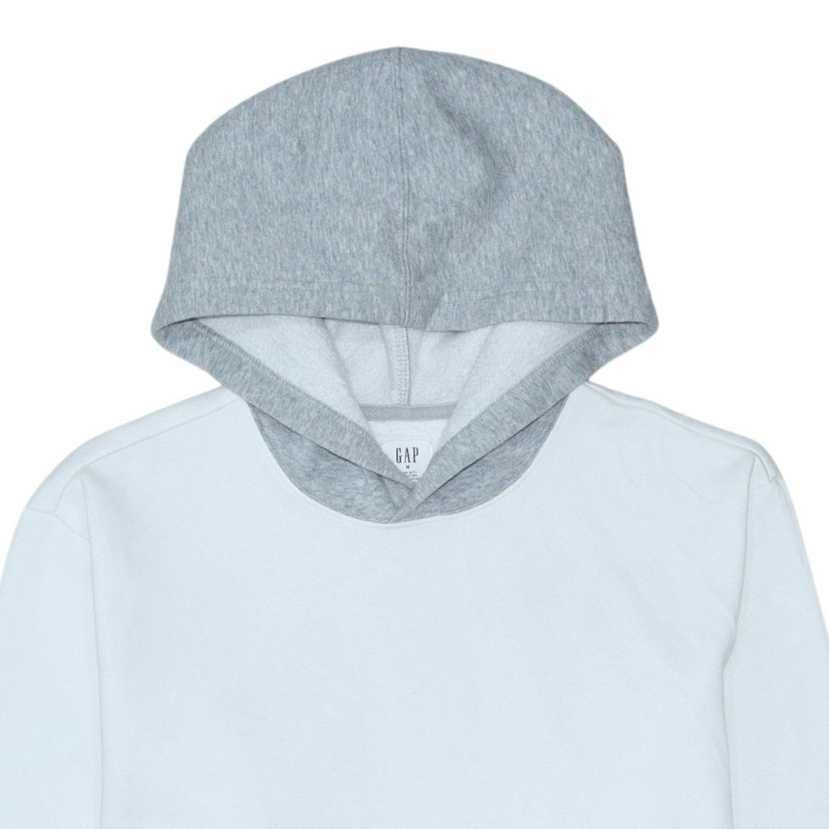 Gap Men’s Grey Pullover Hoodie Size M Cotton Blend Fleece