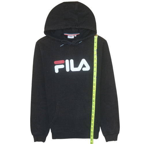 Mens UK Size S FILA Black Pullover Hoodie