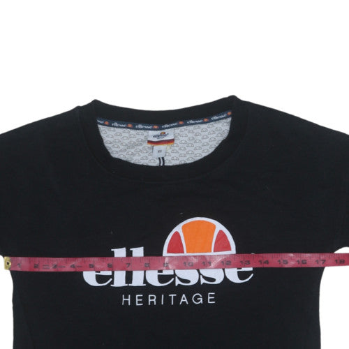 Womens UK Size XS ellesse Black Pullover Sweatshirt