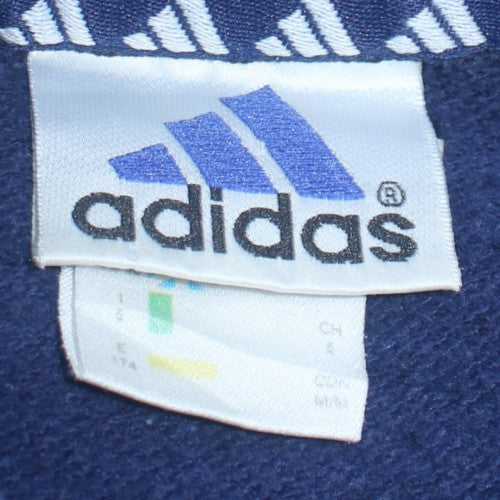 Mens UK Size L adidas Blue Pullover Sweatshirt