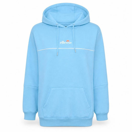 Front view of Ellesse Women's Blue Pullover Hoodie Medium Cotton Blend Casual