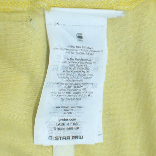 Mens UK Size XS G-Star Raw Yellow  T-Shirt