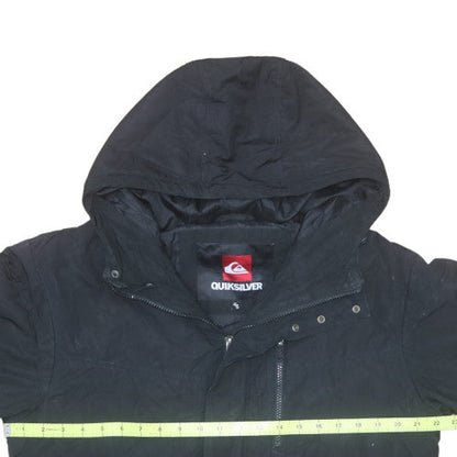 Mens UK Size S Quiksilver Black Bomber Jacket