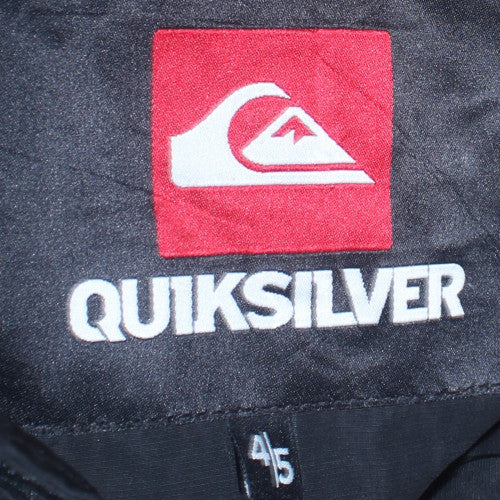 Mens UK Size S Quiksilver Black Bomber Jacket
