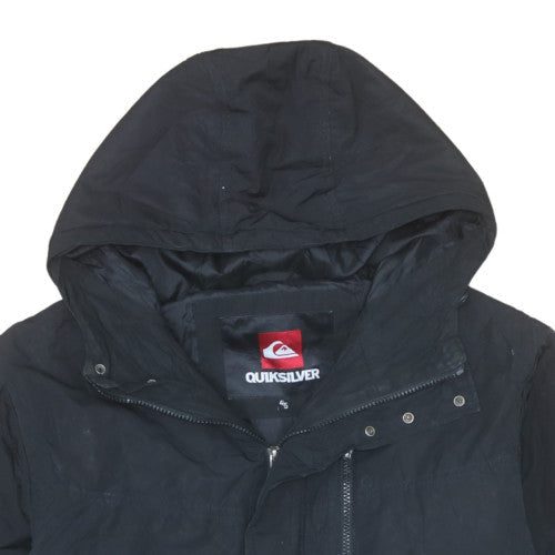 Mens UK Size S Quiksilver Black Bomber Jacket