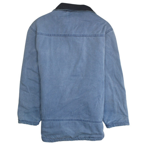 Les 2 Ancres Men's Blue Cotton Lined Jacket Size S Regular Fit