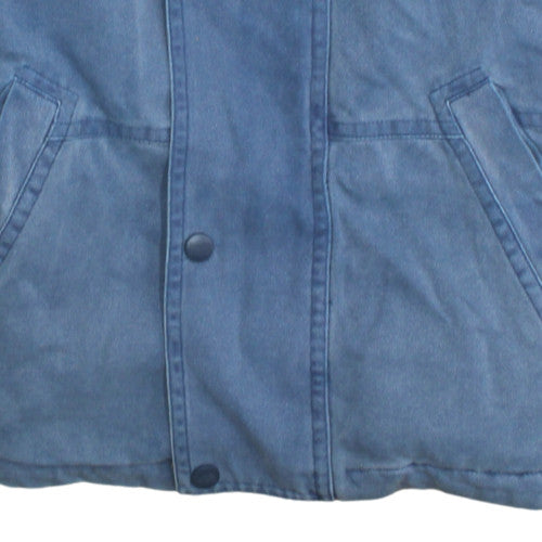Les 2 Ancres Men's Blue Cotton Lined Jacket Size S Regular Fit
