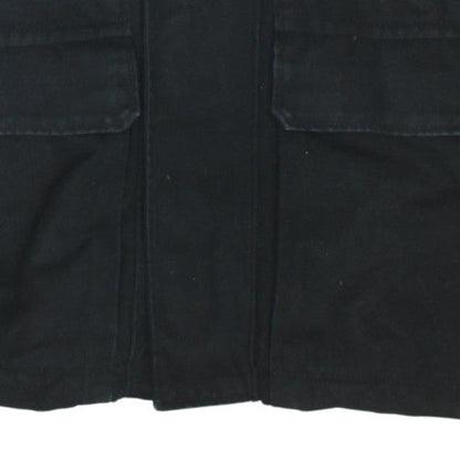 H&M L.O.G.G Men's Black Hooded Parka Coat Size M Winter Jacket