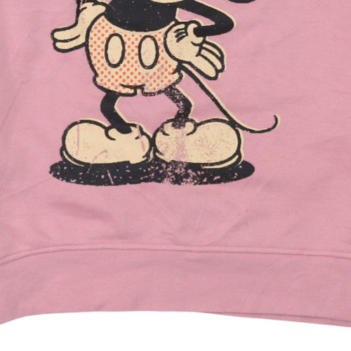 Womens UK Size M Disney Pink Pullover Hoodie