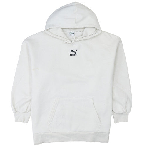 Womens UK Size M PUMA White Pullover Hoodie