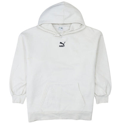Womens UK Size M PUMA White Pullover Hoodie