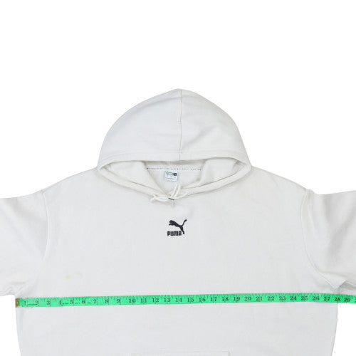 Womens UK Size M PUMA White Pullover Hoodie