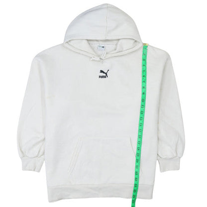 Womens UK Size M PUMA White Pullover Hoodie