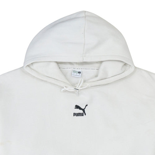 Womens UK Size M PUMA White Pullover Hoodie