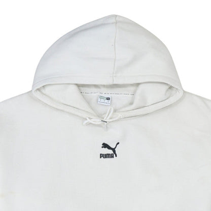 Womens UK Size M PUMA White Pullover Hoodie