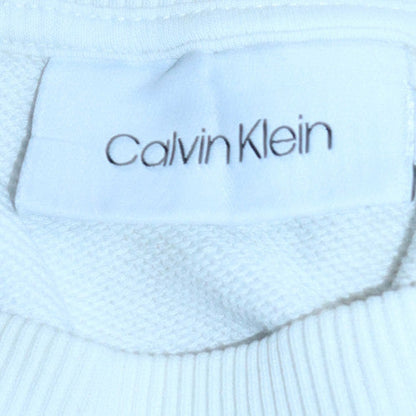 Womens UK Size M Calvin Klein White Pullover Sweatshirt