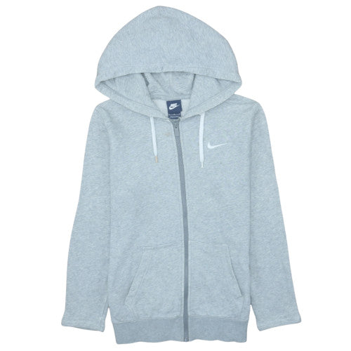 Womens UK Size M Nike Grey Full Zip Hoodie