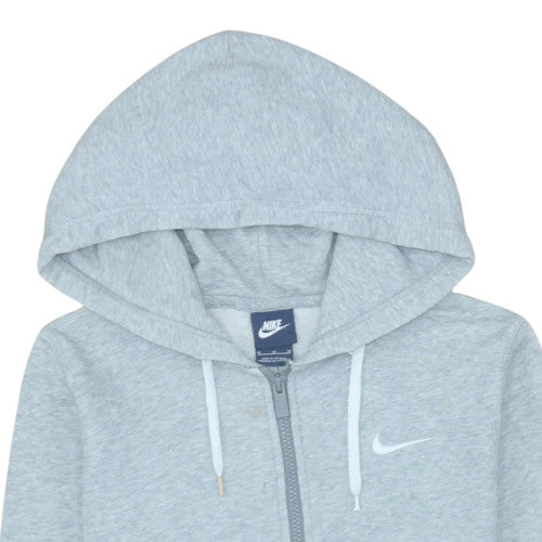 Womens UK Size M Nike Grey Full Zip Hoodie
