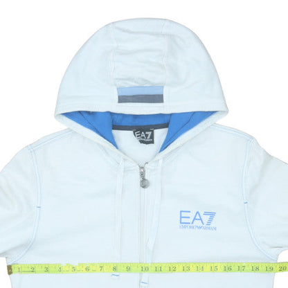 Mens UK Size M Emporio Armani White Full Zip Hoodie
