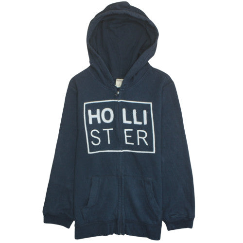 Womens UK Size S Hollister Blue Full Zip Hoodie