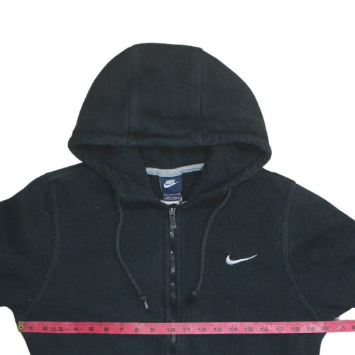 Womens UK Size S Nike Black Full Zip Hoodie
