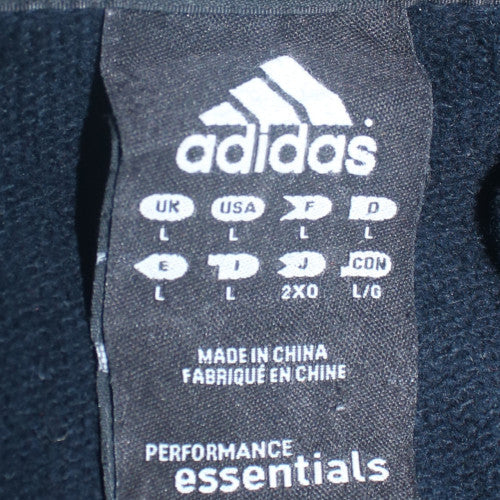 Mens UK Size L adidas Black Full Zip Hoodie
