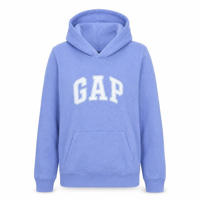 Gap Women Blue Pullover Hoodie L Cotton Blend Soft Fleece