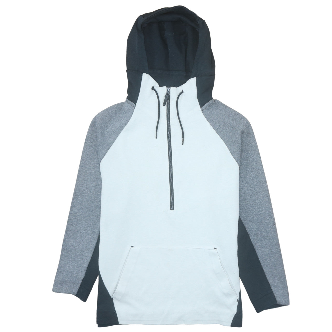 Mens UK Size L Nike Grey 1/2 Zip Hoodie