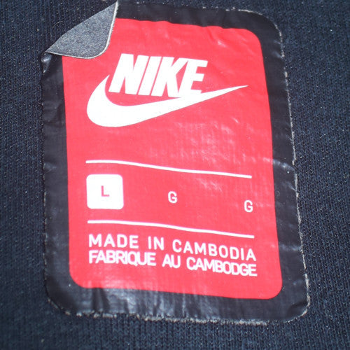 Mens UK Size L Nike Grey 1/2 Zip Hoodie