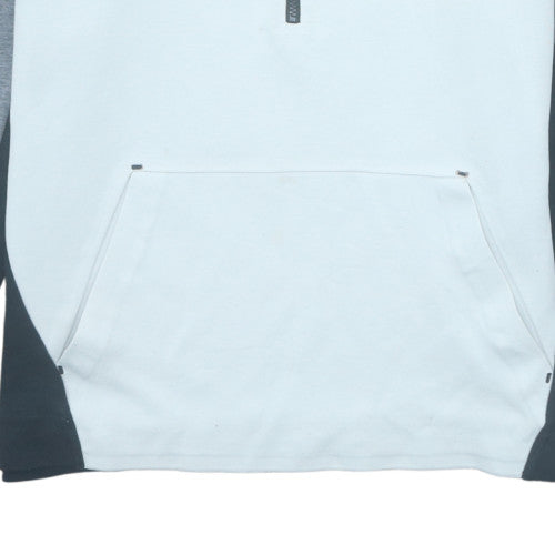 Mens UK Size L Nike Grey 1/2 Zip Hoodie