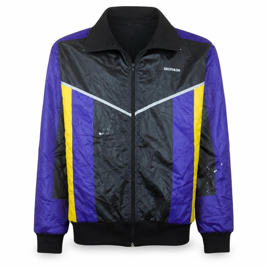 Decathlon Women’s Black & Purple 90s Track Jacket Size M Polyester