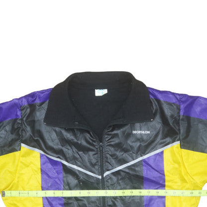 Decathlon Women’s Black & Purple 90s Track Jacket Size M Polyester